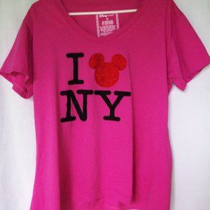 I Love New York Mickey Mouse  T-Shirt Size XL